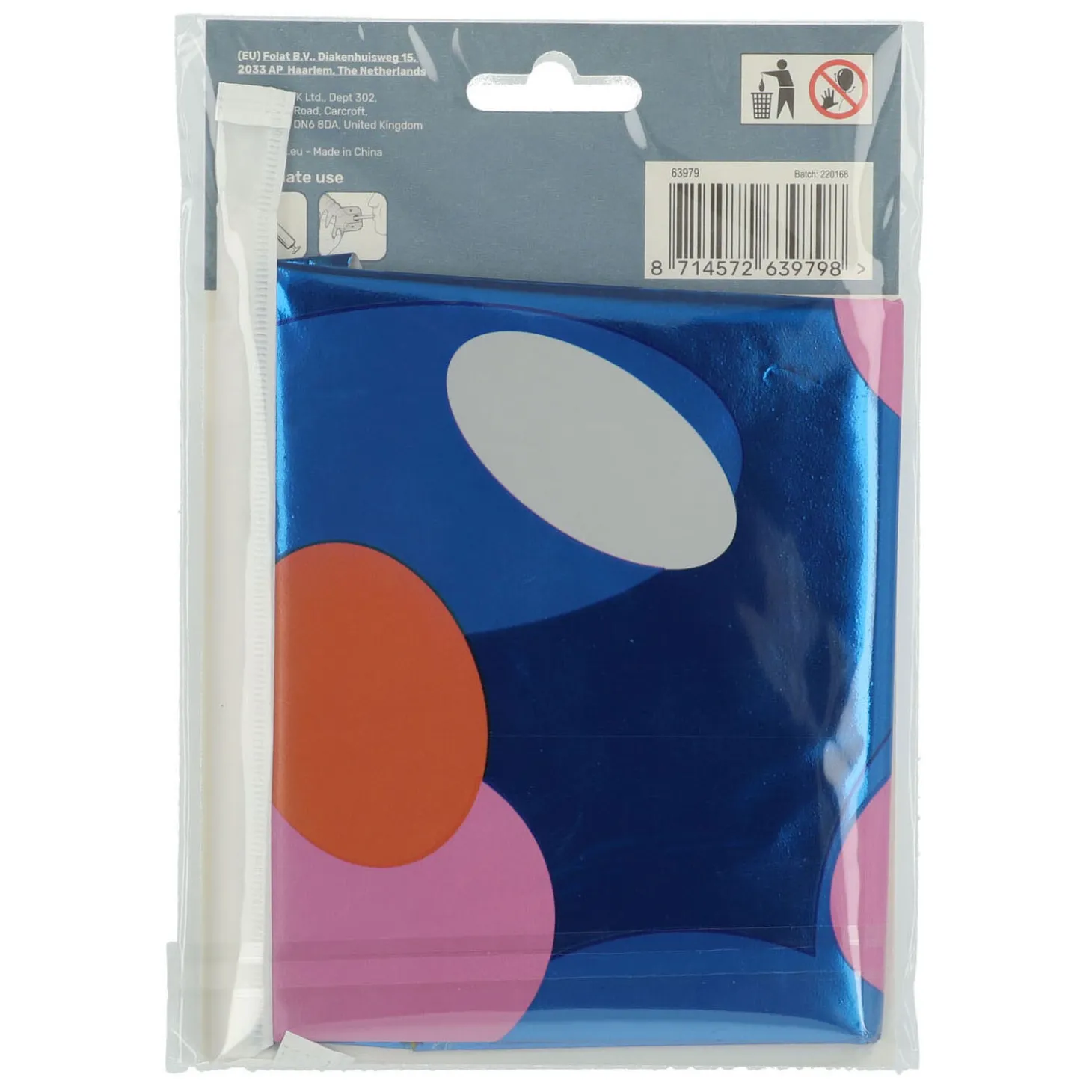 Staande Folieballon Colorful Dots Cijfer 9 - 72cm
