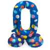 Staande Folieballon Colorful Dots Cijfer 0 - 72cm