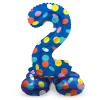 Staande Folieballon Colorful Dots Cijfer 2 - 72cm