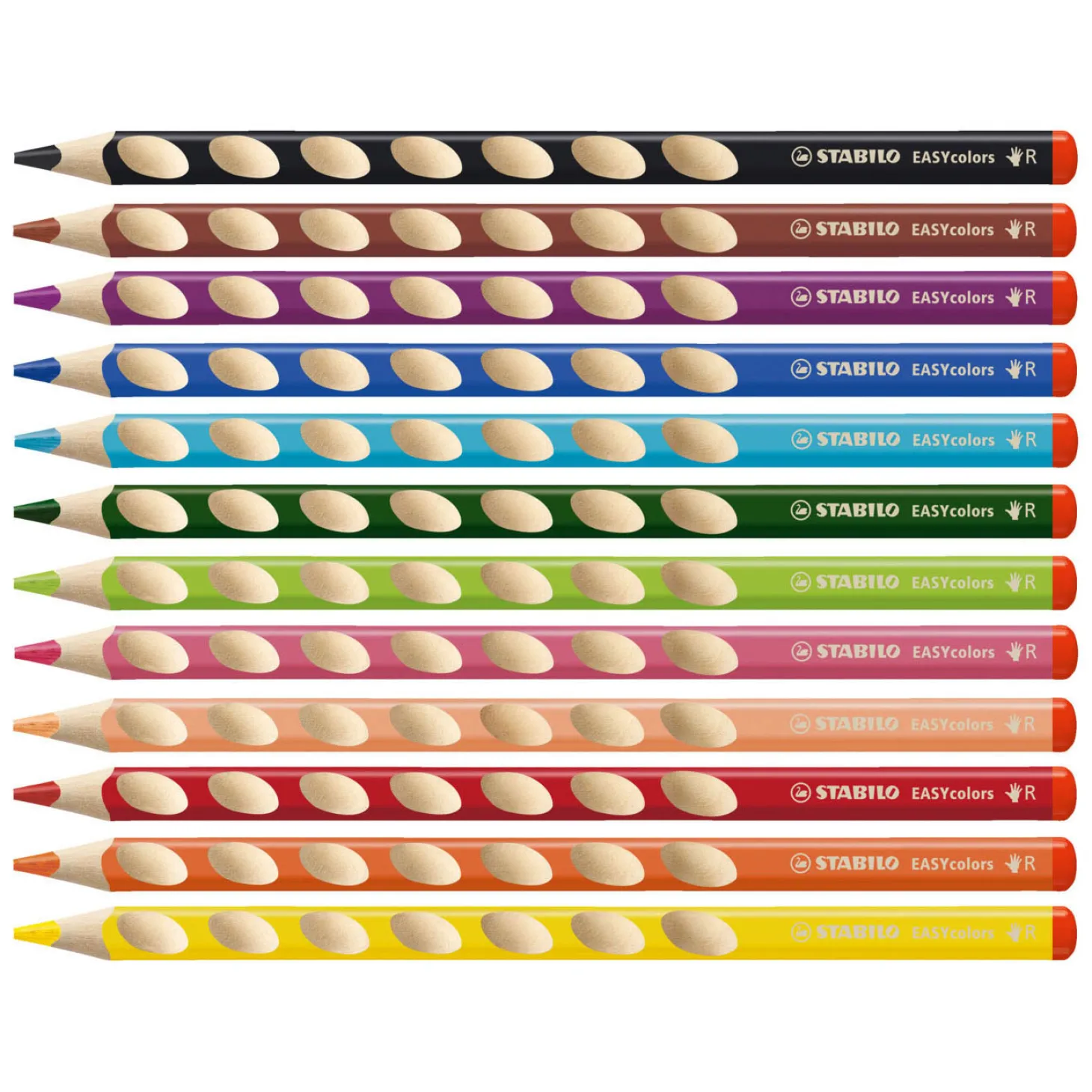 STABILO EASYcolors Kleurpotloden Rechtshandig - 12 St. + Puntenslijper