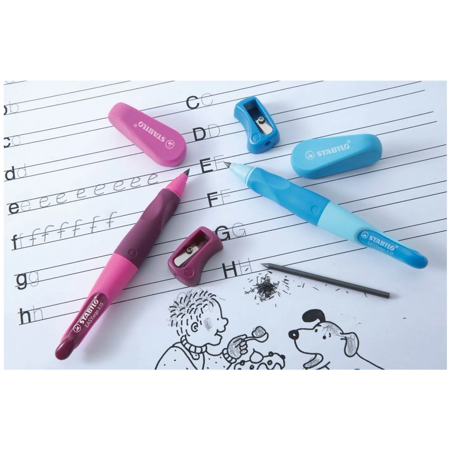 STABILO EASYergo 3.15 - Ergonomisch Vulpotlood - Linkshandig - Roze