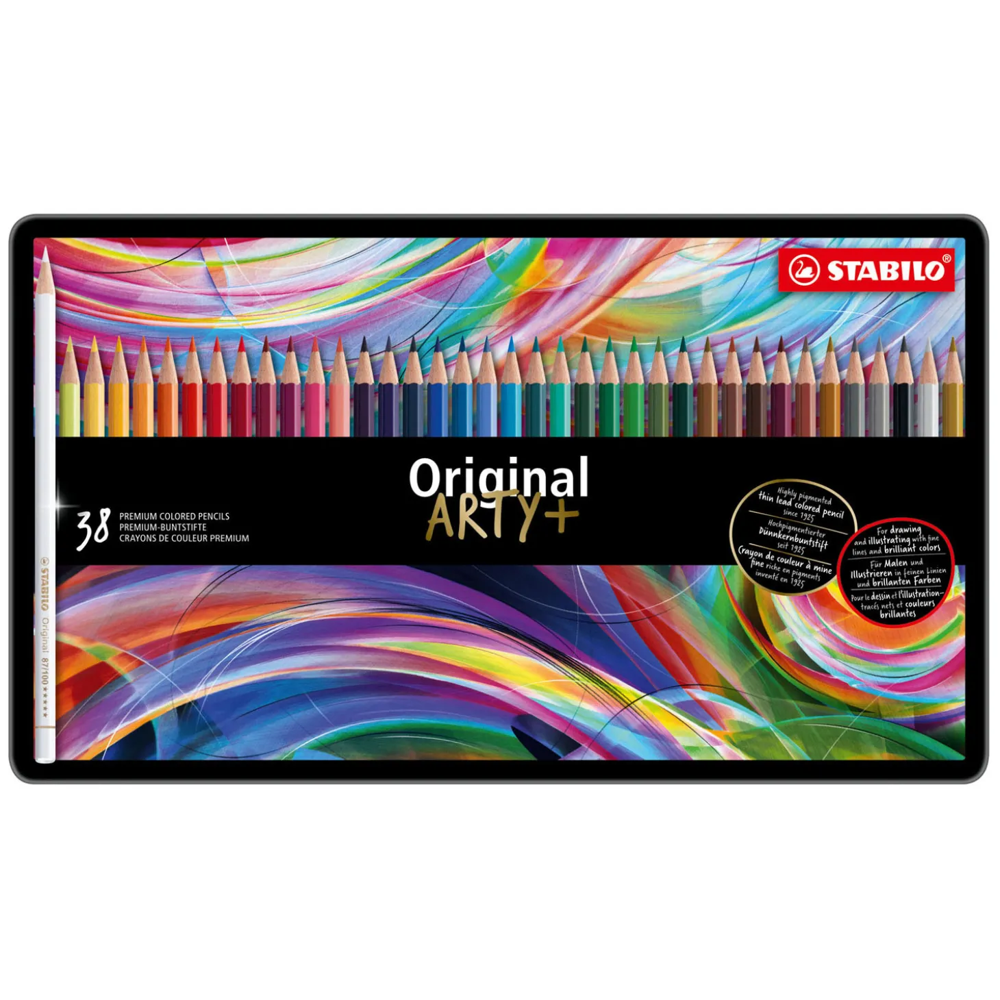 STABILO Original - Kleurpotlood Met Dunne Kern - Metalen Set 38 St.
