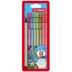 STABILO Pen 68 - Viltstift - Set Met 8 Stuks
