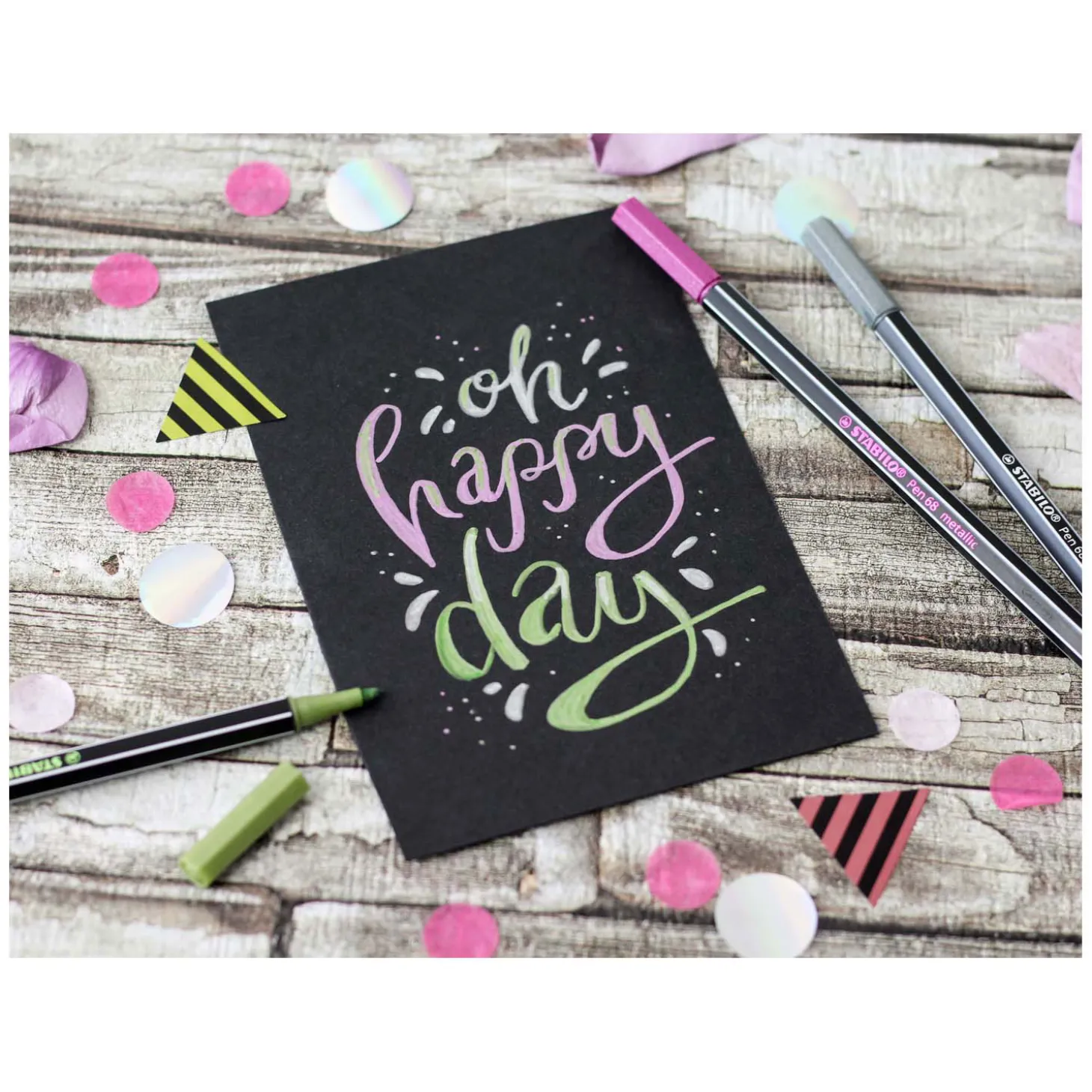 STABILO Pen 68 Metallic - Viltstift - Metalen Set Met 8 Stuks