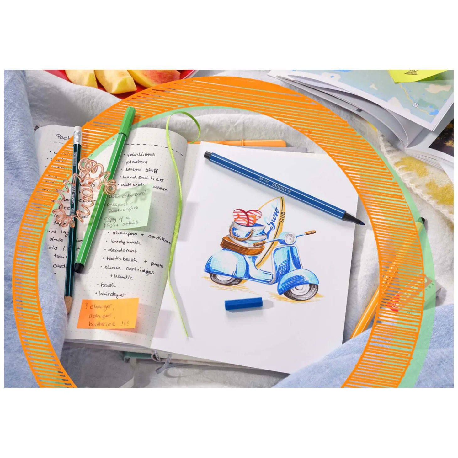 STABILO Pen 68 Pastel - Viltstift - Set Met 6 Stuks