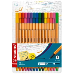 STABILO point 88 - Fineliner - Set Met 15 Stuks