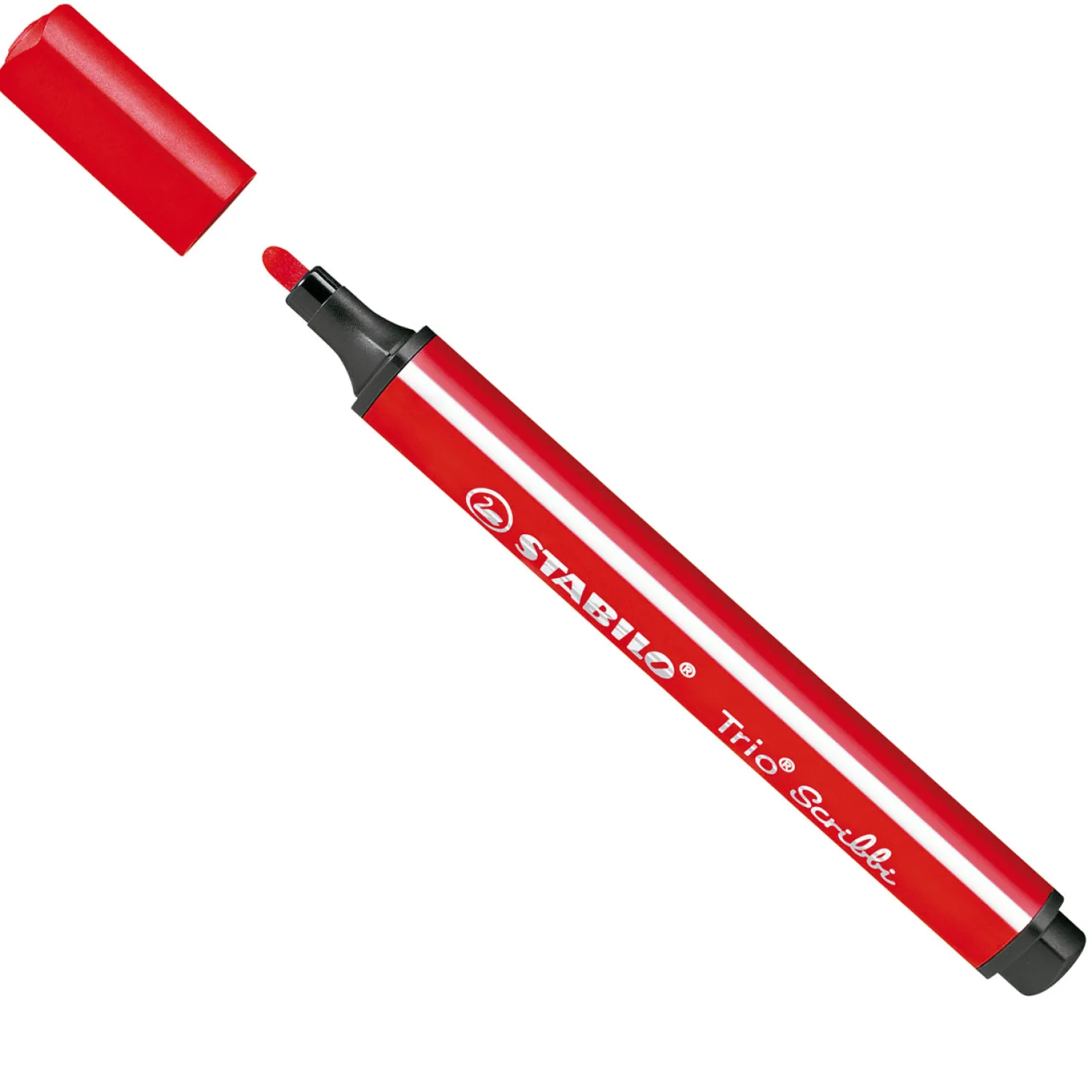 STABILO Trio Scribbi - Viltstift Met Meeverende Punt - Rood