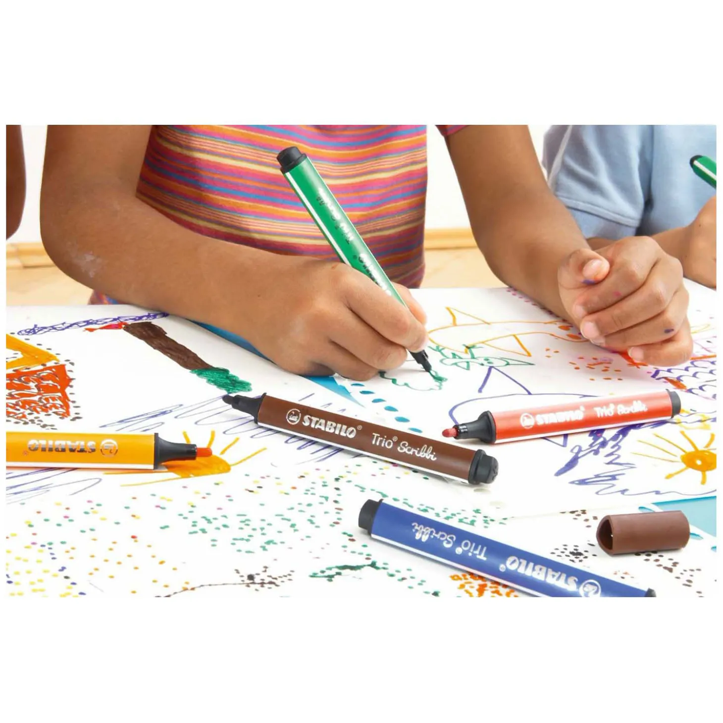 STABILO Trio Scribbi - Viltstift Met Meeverende Punt - Rood