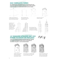 Stap voor Stap Gebouwen Leren Tekenen Hobbyboek