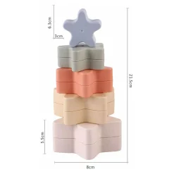 Stapelsterren Pastel, 5st.