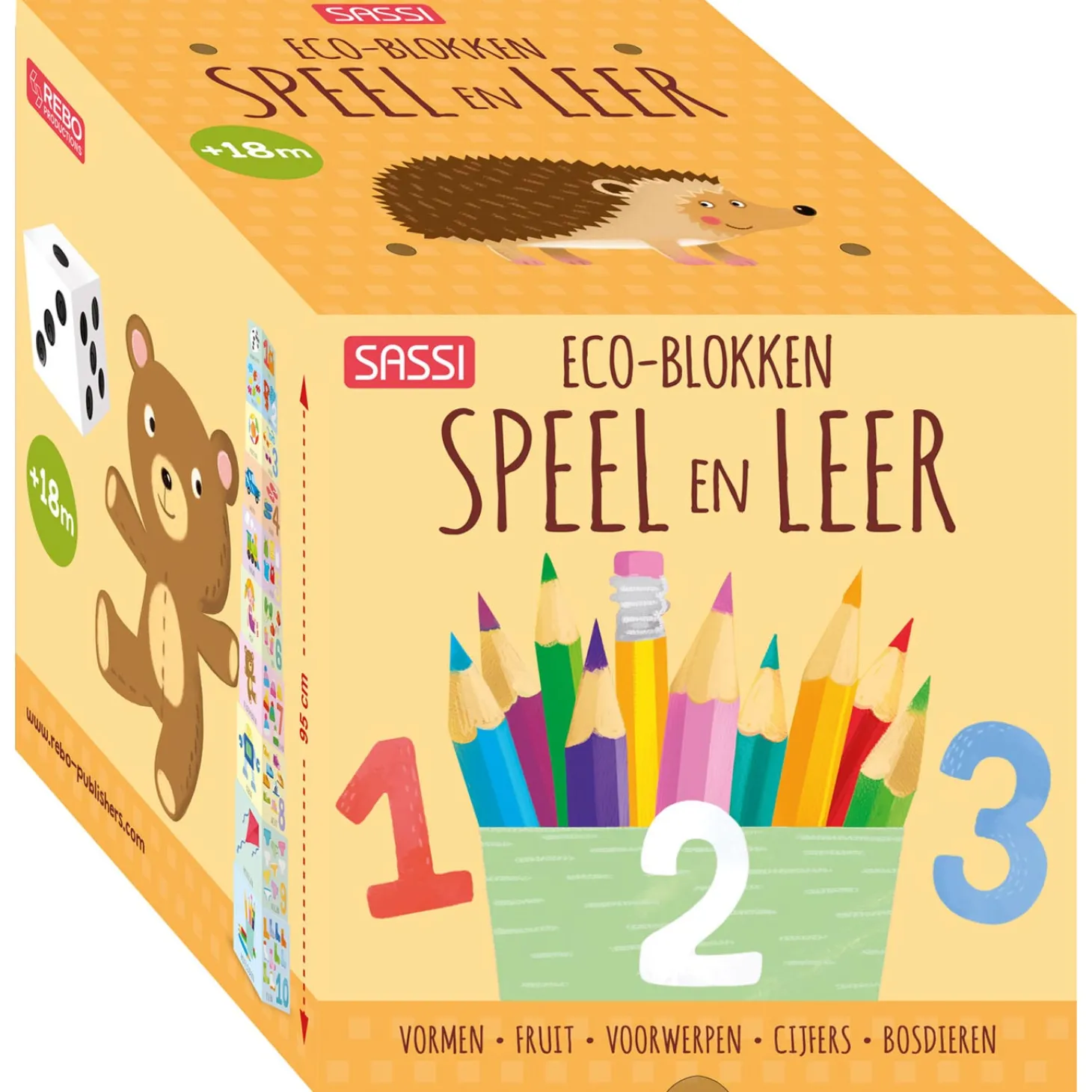 Stapeltoren Eco-Blokken Speel en Leer + Boek