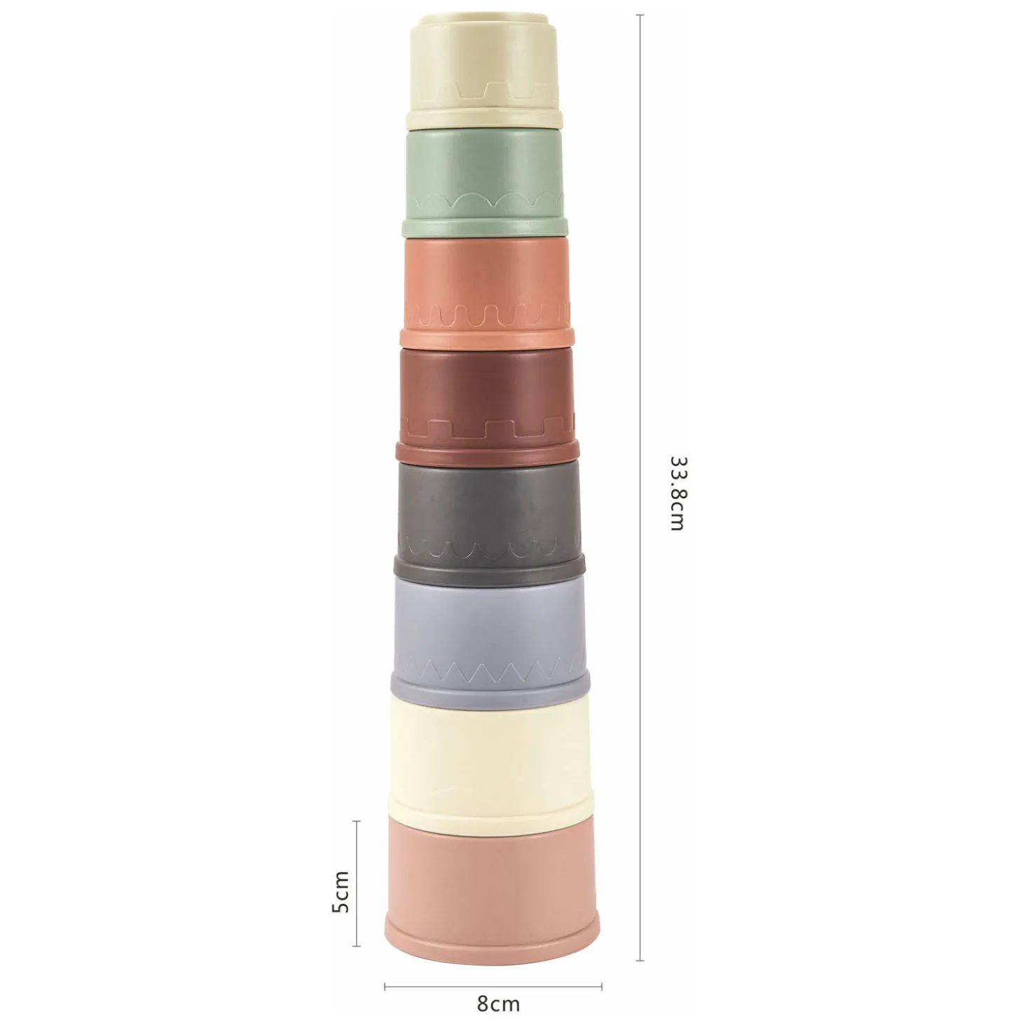 Stapeltoren Pastel, 8dlg.