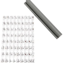 Stempelset Rubber Letters en Cijfers Wit