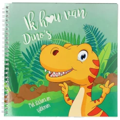 Sticker- en Sjablonenboek Ik hou van Dino's