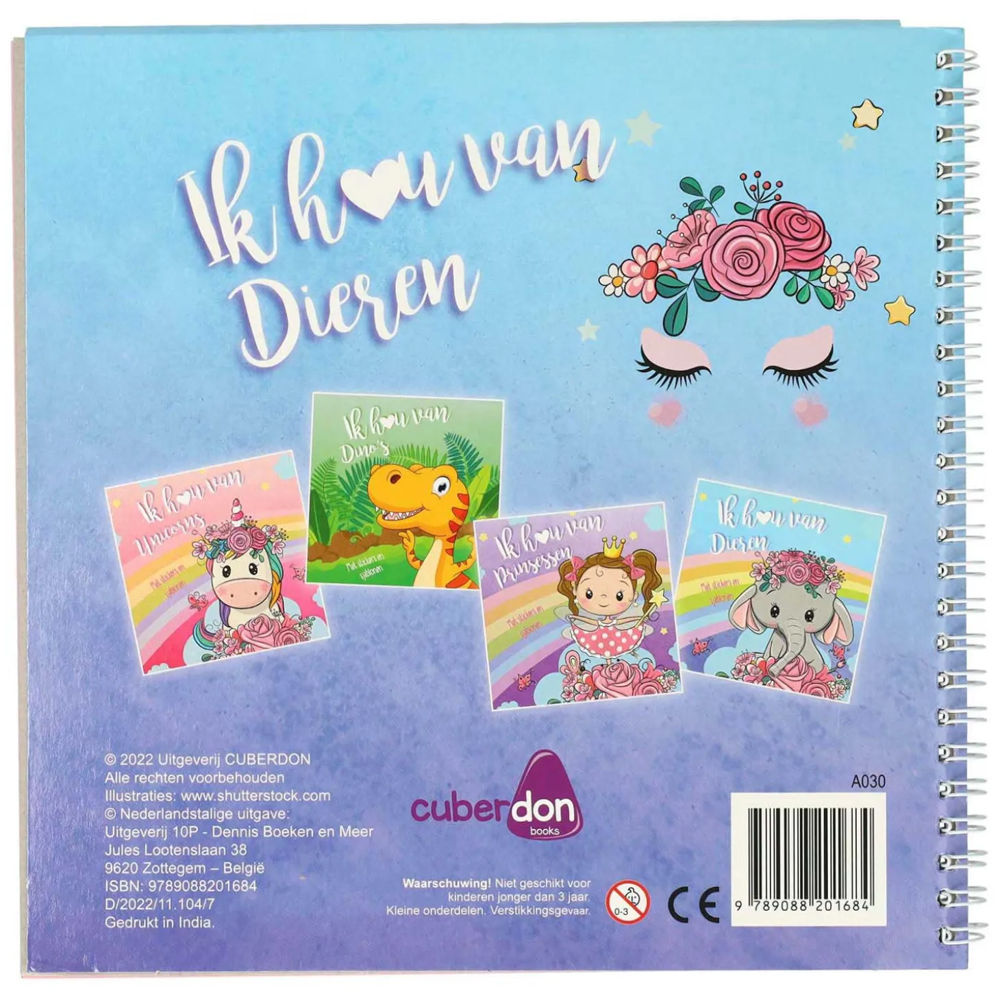 Sticker- en Sjablonenboek Ik hou van Dieren