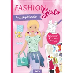 Sticker- en Tekenboek Fashion Girls - Vrijetijdslooks
