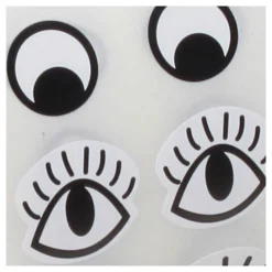 Sticker Ogen Zwart Wit, 2000st.