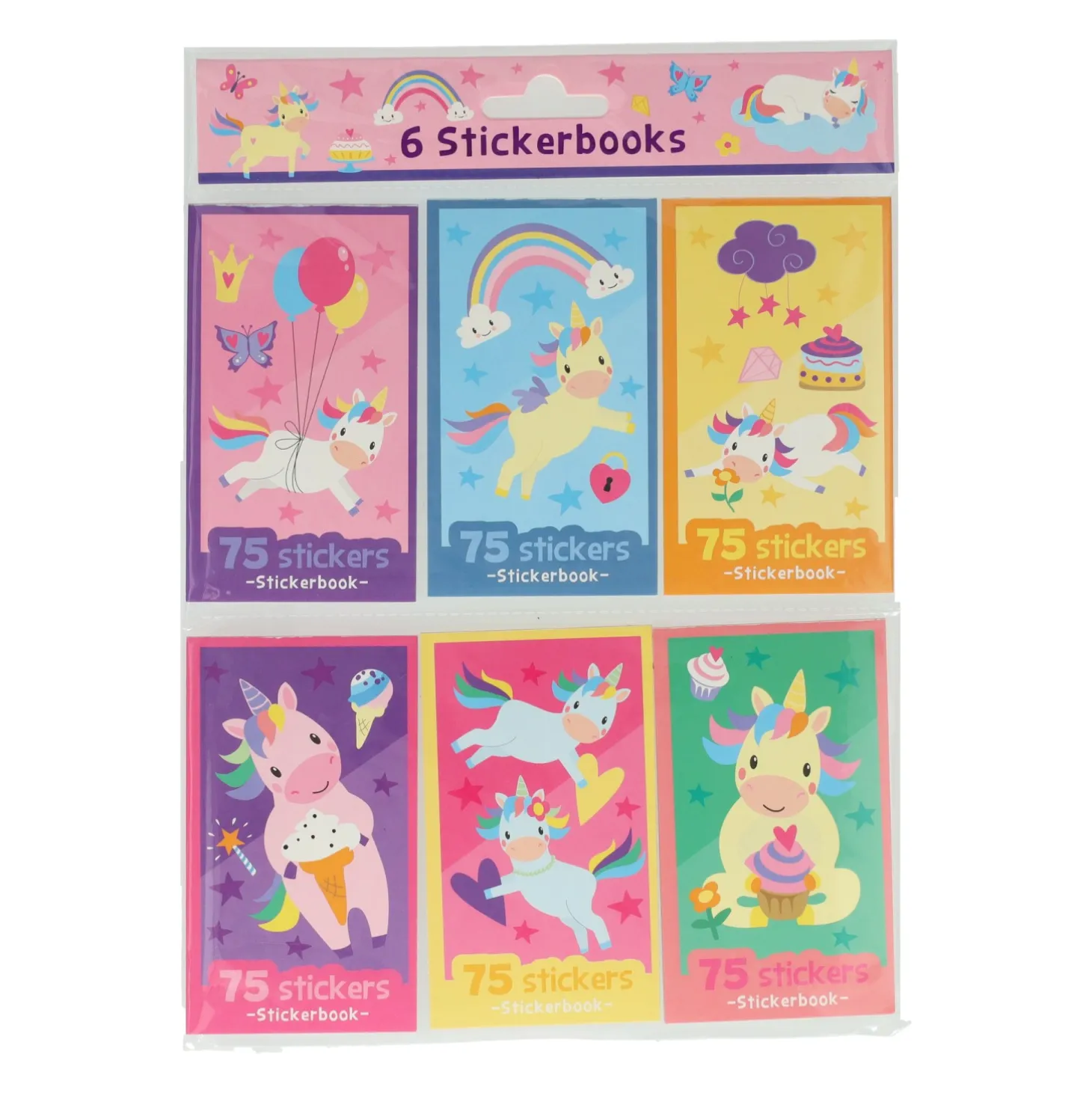 Sticker Uitdeelboekjes Eenhoorn, 6st.