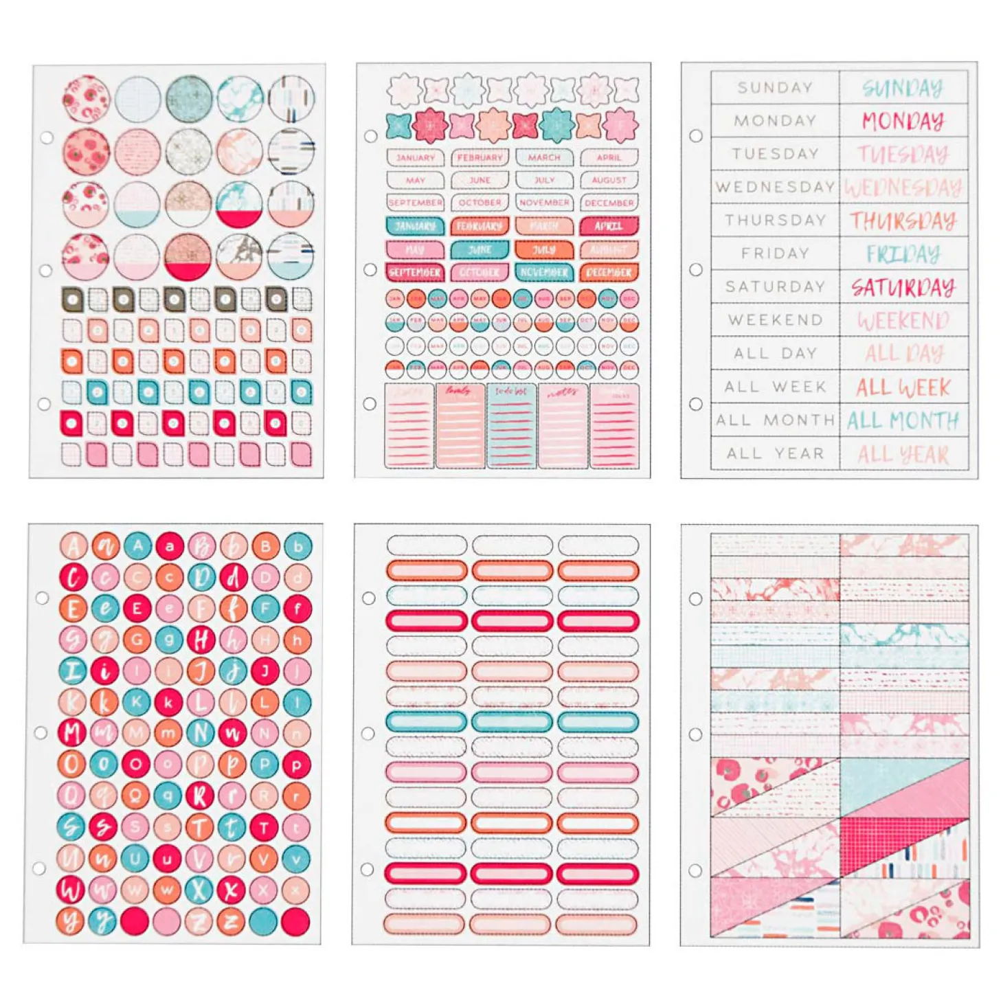 Stickerboek Aquarel A5 voor Planner, 578st.