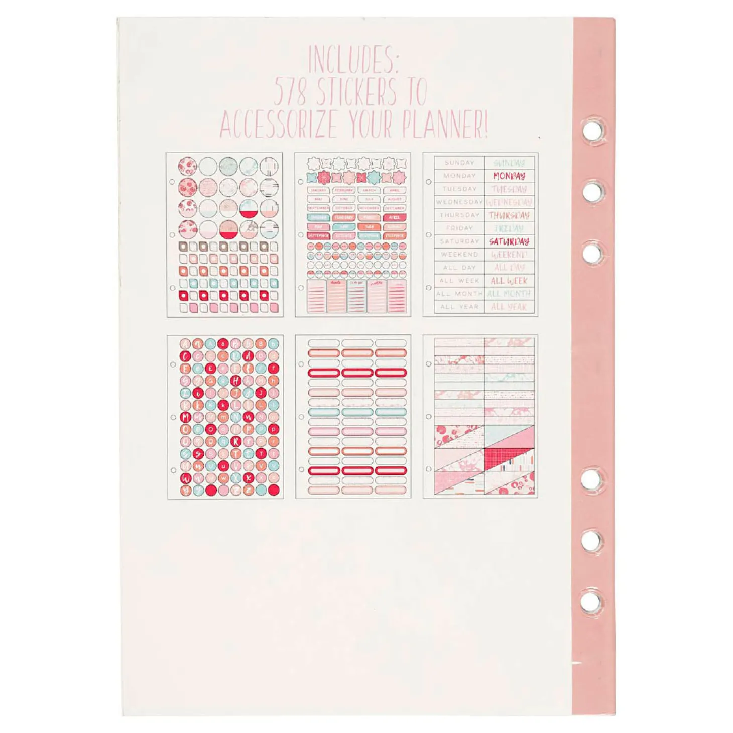 Stickerboek Aquarel A5 voor Planner, 578st.