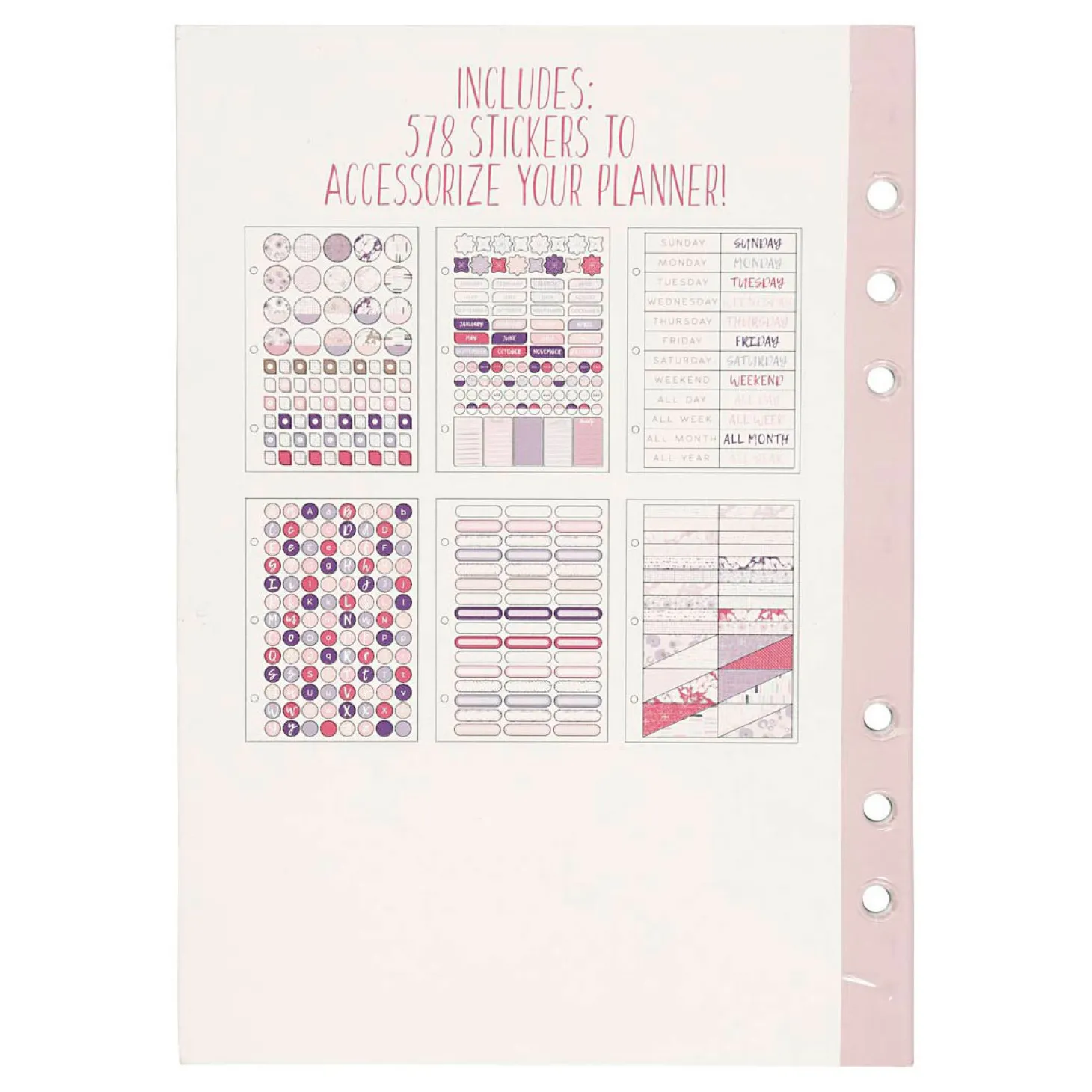 Stickerboek Bloemen A5 voor Planner, 578st.