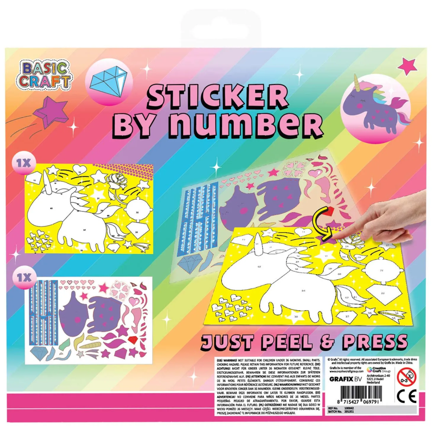 Stickeren op Nummer - Eenhoorn