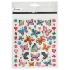 Stickers Bloemen en Vlinders, 1 Vel