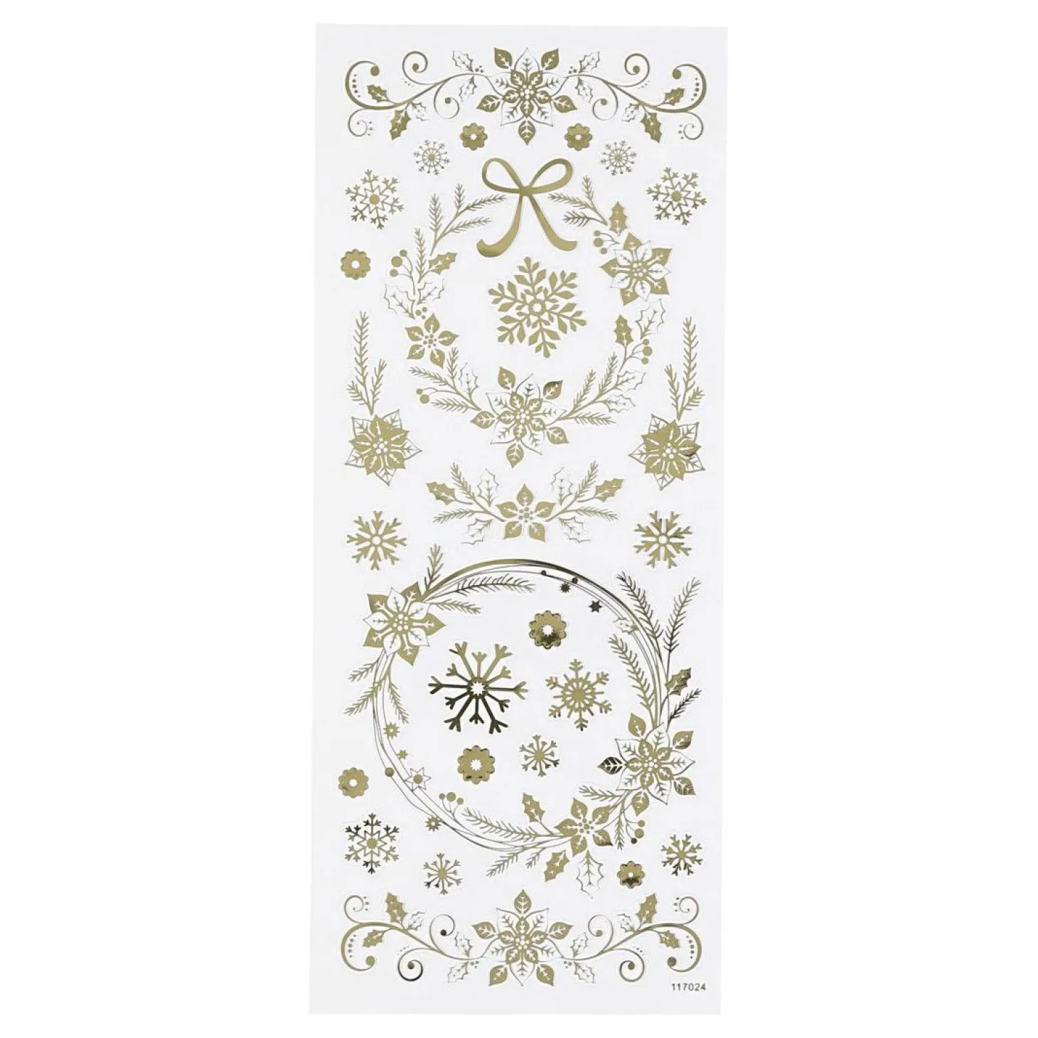 Stickers Goud Kerst Sterren, 1 Vel