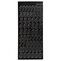 Stickers Grote Cijfers Zwart, 1 Vel