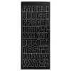 Stickers Grote Hoofdletters Zwart, 1 Vel