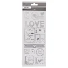 Stickers Zilver Love, 1 Vel