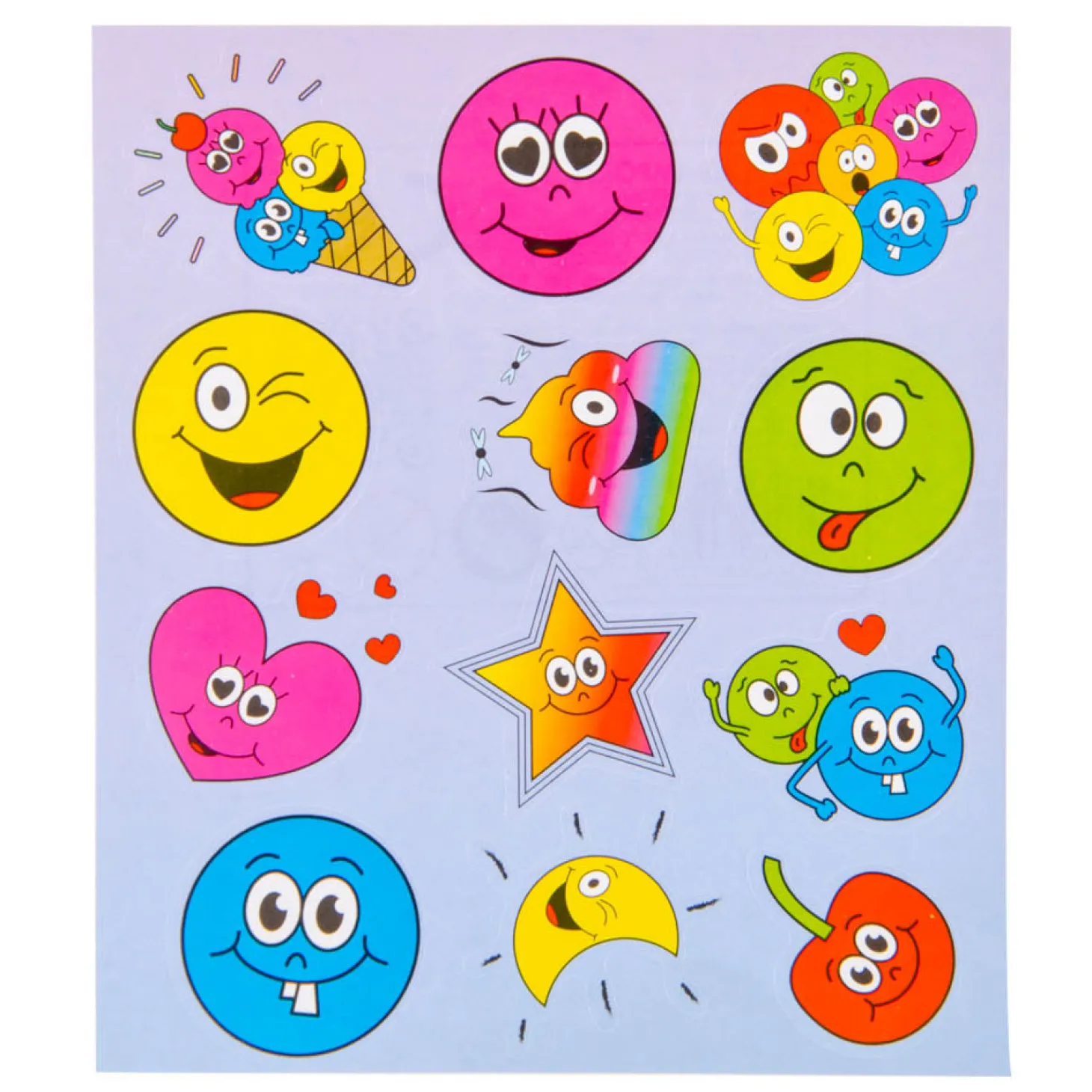 Stickervel Gezichtjes