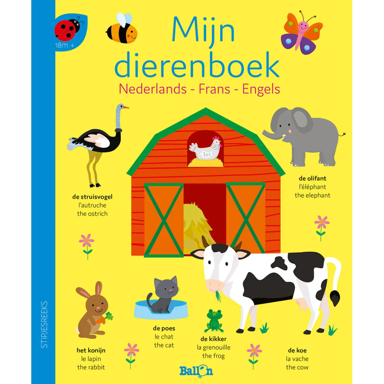 Stipjesreeks Mijn Dierenboek - Nederlands, Frans en Engels