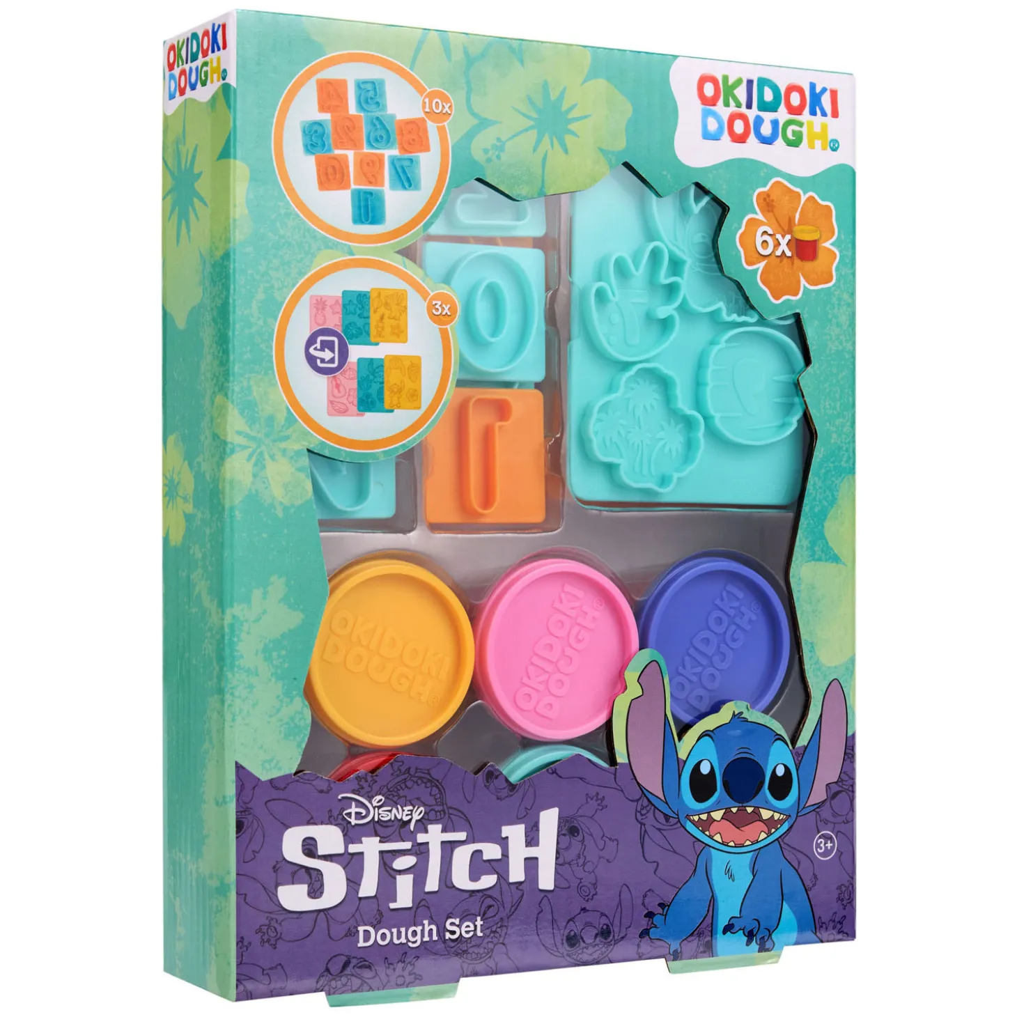 Stitch Kleiset met Cijfers - 6 Kleipotjes