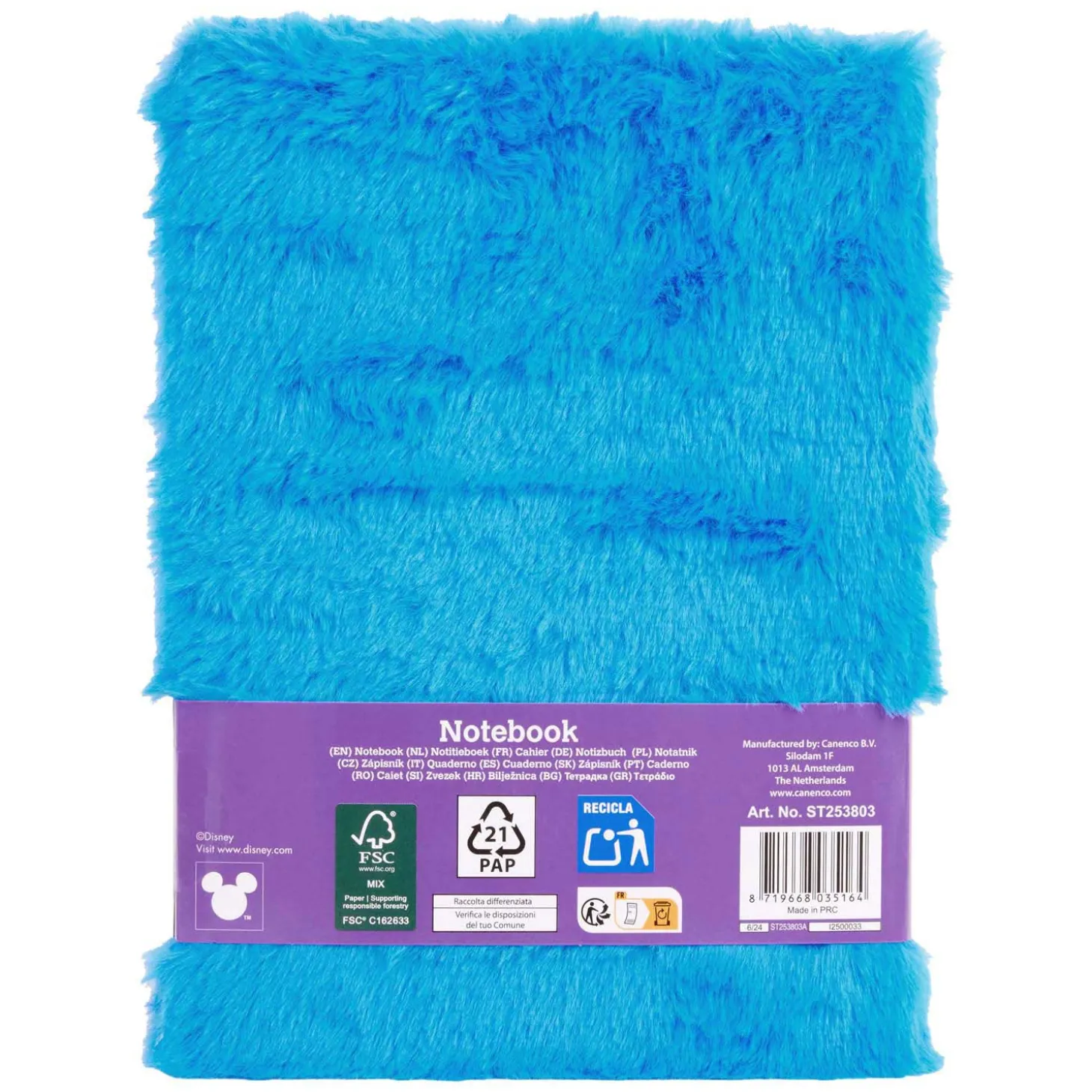 Stitch Pluche Notitieboek Lichtblauw