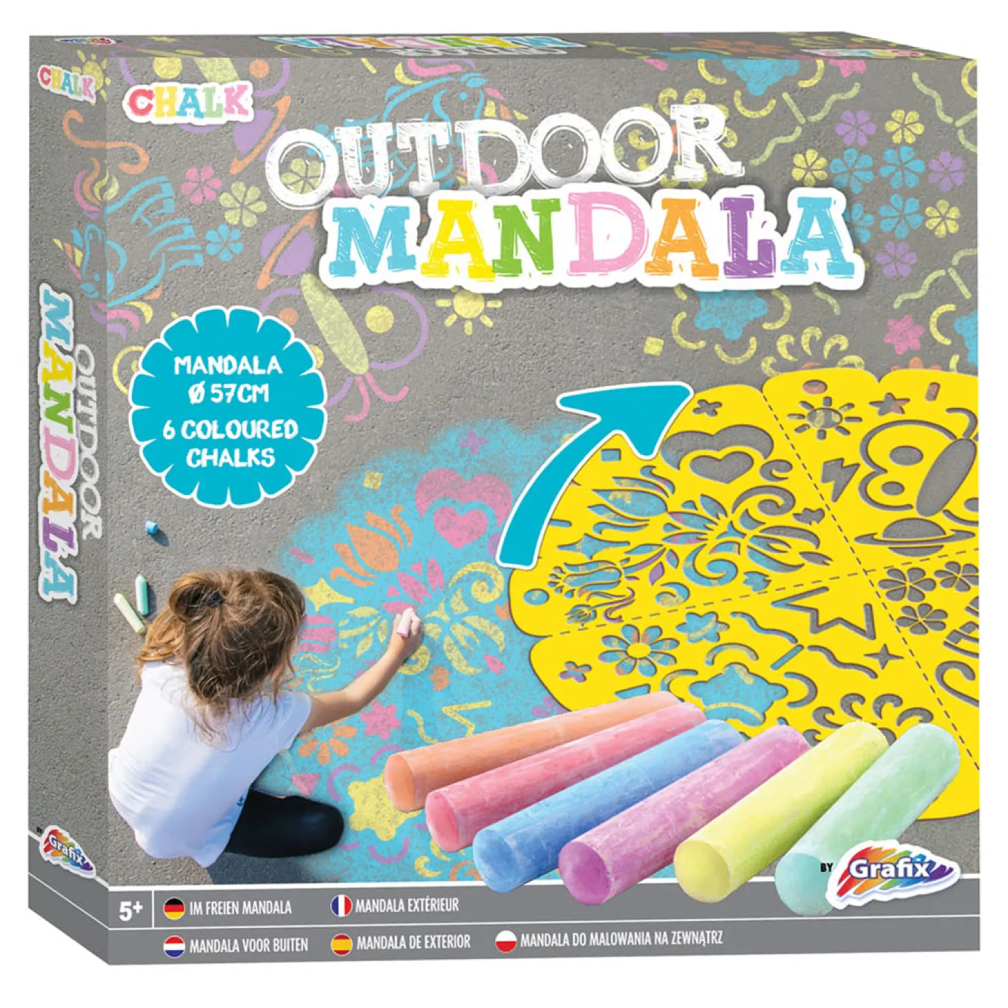 Stoepkrijt Mandala