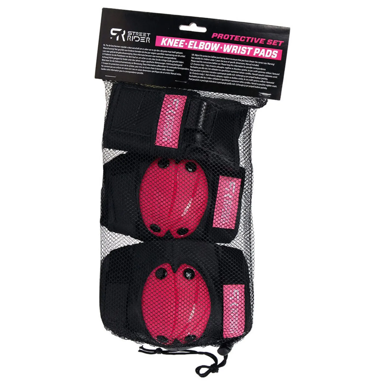 Street Rider Beschermset S - Roze, 6dlg.