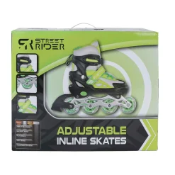 Street Rider Inline Skeelers Groen/Zwart Verstelbaar, Maat 37-40