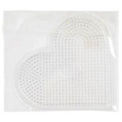 Strijkkralenbordje Hart Helder