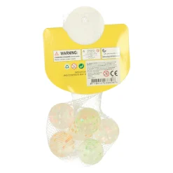 Stuiterballen Transparant Spikkel, 6st