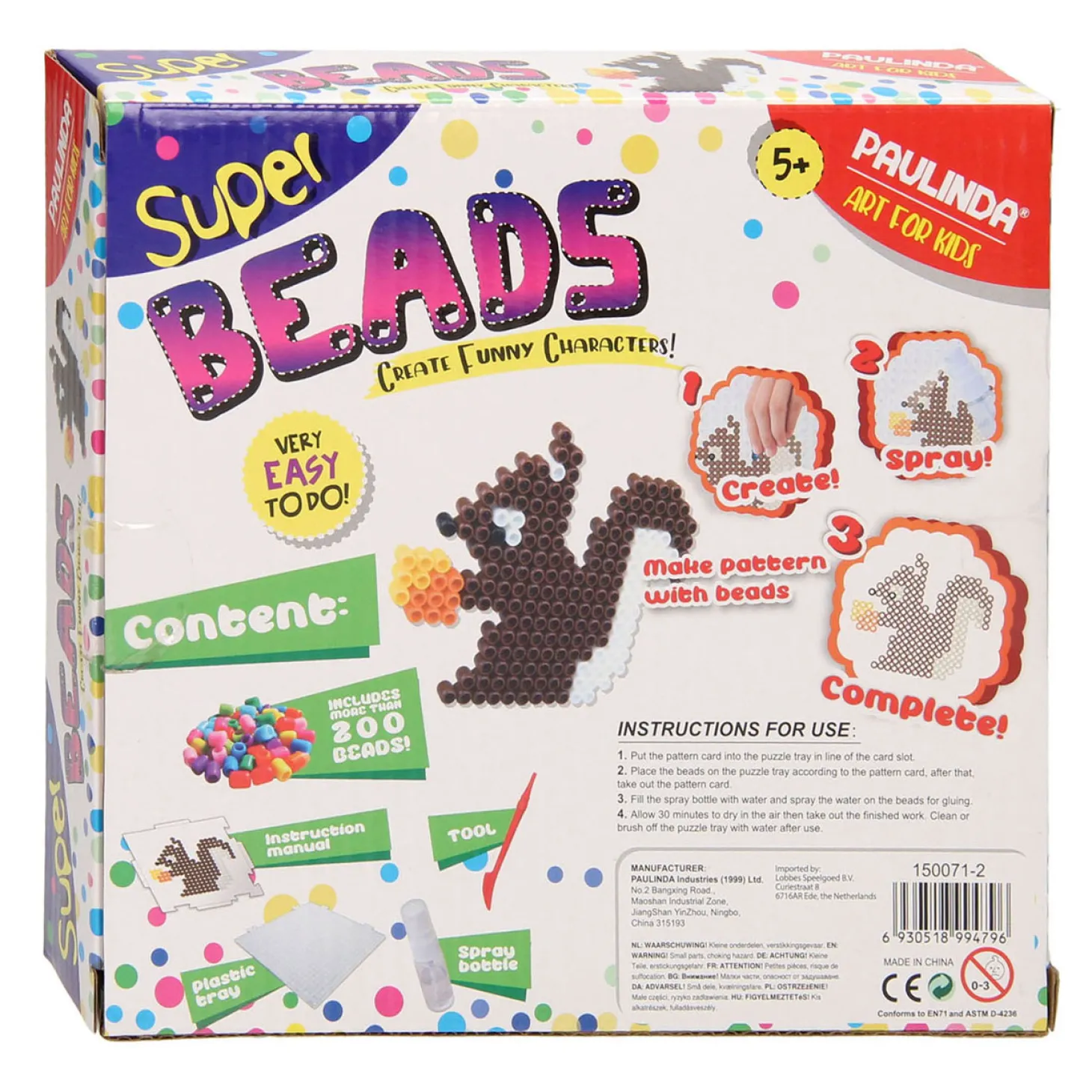 Super Beads Eekhoorn met Eikeltje, 200dlg.