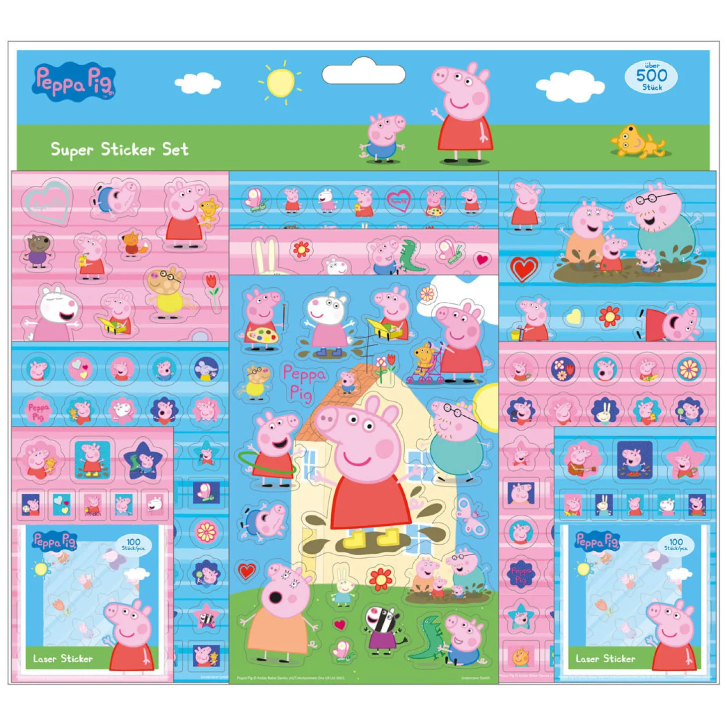 Super Stickerset Peppa Pig, 500dlg.