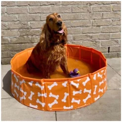 Swim Essentials - Bonebash Oranje Hondenbad, 80cm