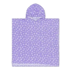 Swim Essentials - Lila Leopard Strandlaken/poncho, 65x65cm