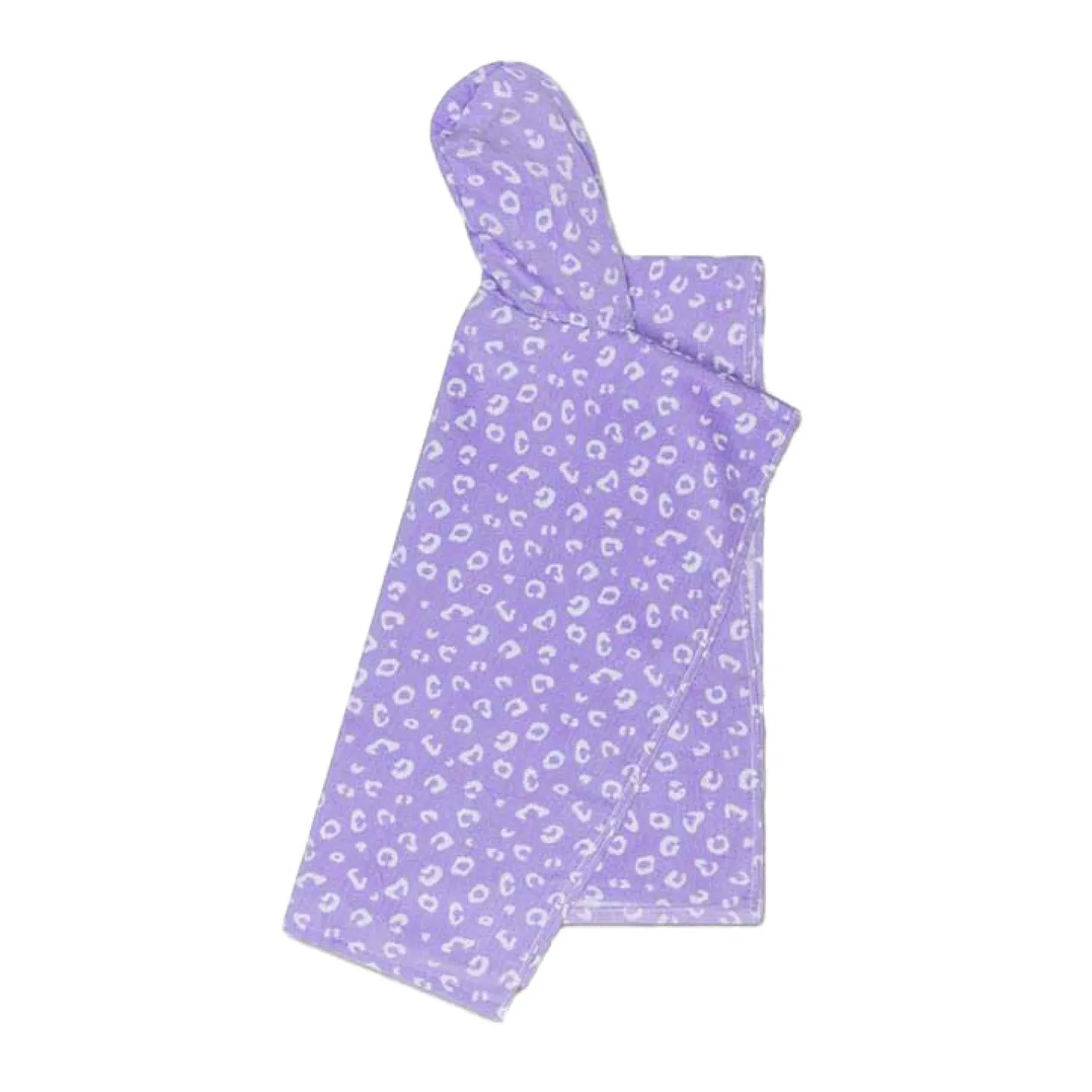 Swim Essentials - Lila Leopard Strandlaken/poncho, 65x65cm