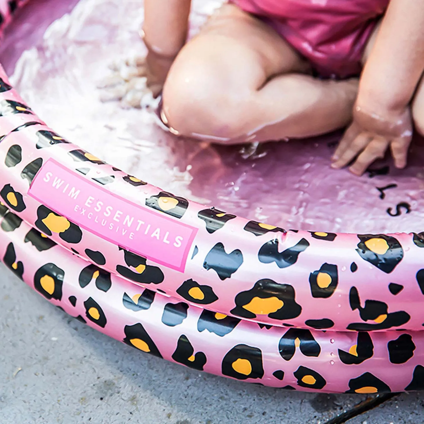 Swim Essentials Baby Zwembad Panterprint Roze, 100cm