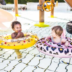 Swim Essentials Baby Zwemzitje Roze Luipaard, 0-1 jaar