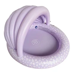 Swim Essentials Kinderzwembad met Zonnescherm Luipaard Lila