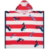 Swim Essentials Strandponcho Walvissenprint Rood/Wit