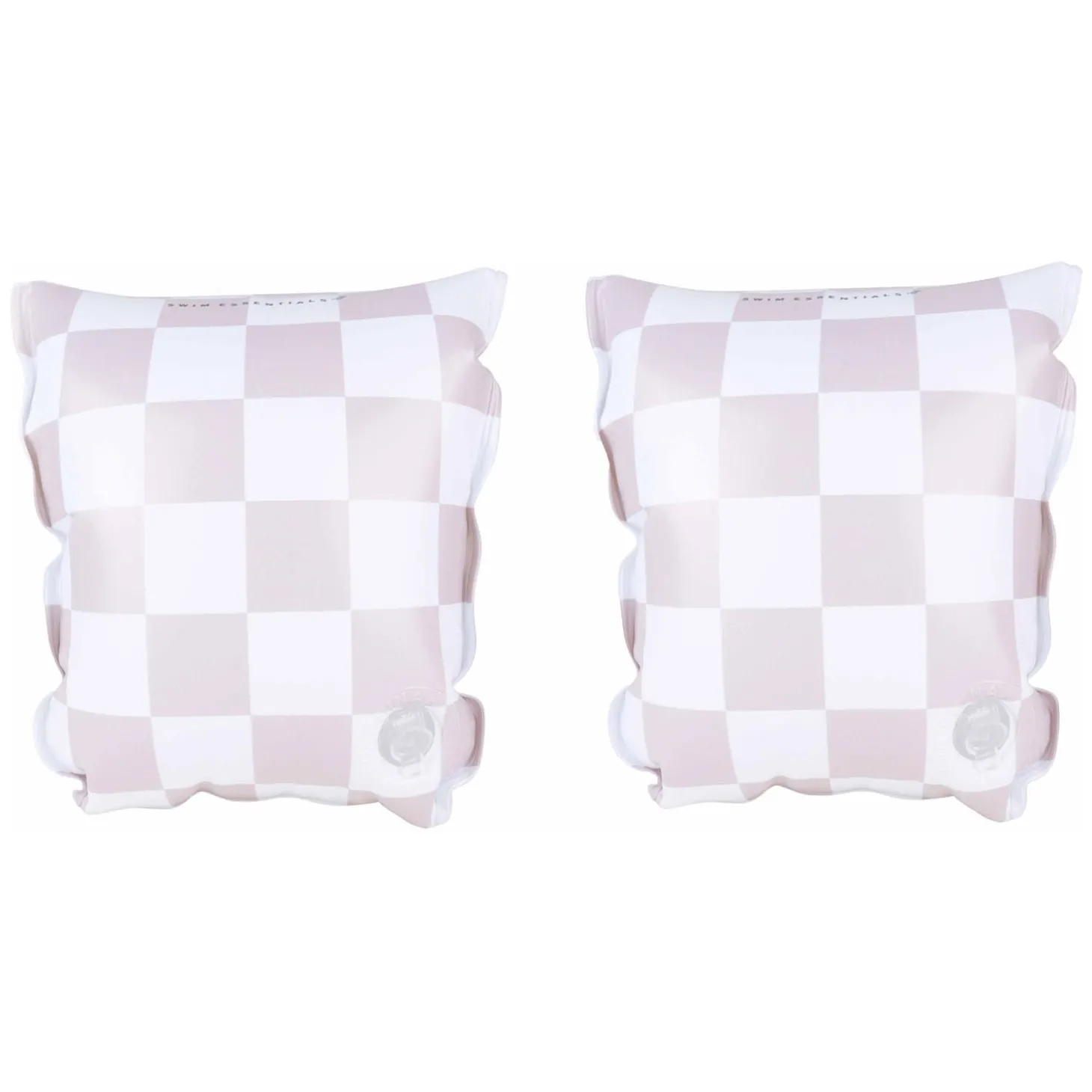 Swim Essentials Zwembandjes Geblokt Beige, 0-2 jaar